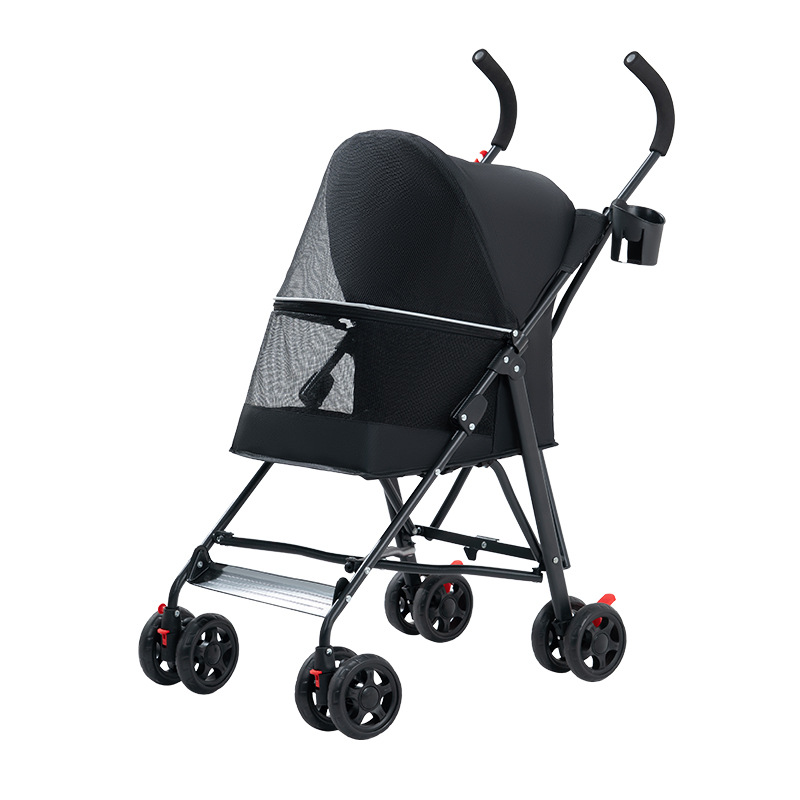 Carrito Plegable para Mascotas de Metal, Portátil, Ligero, para Perros y Gatos