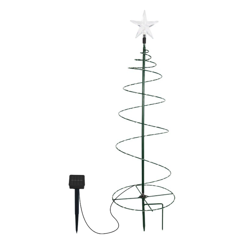 Трансграничная солнечная рождественская елка 8 режим праздничный напольные светильники садовый двор ландшафтный декор железный элемент теплый белый цвет