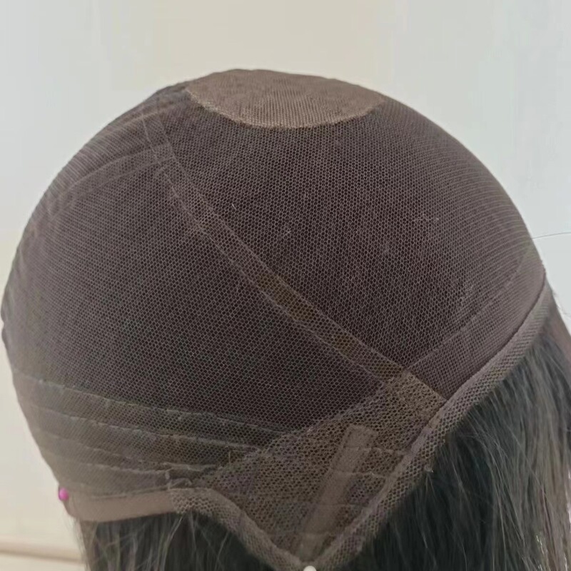Full hand-woven wig headgear blank manufacturers directly supply finished products to do wig styling curly hair ultra-thin breathable elastic net