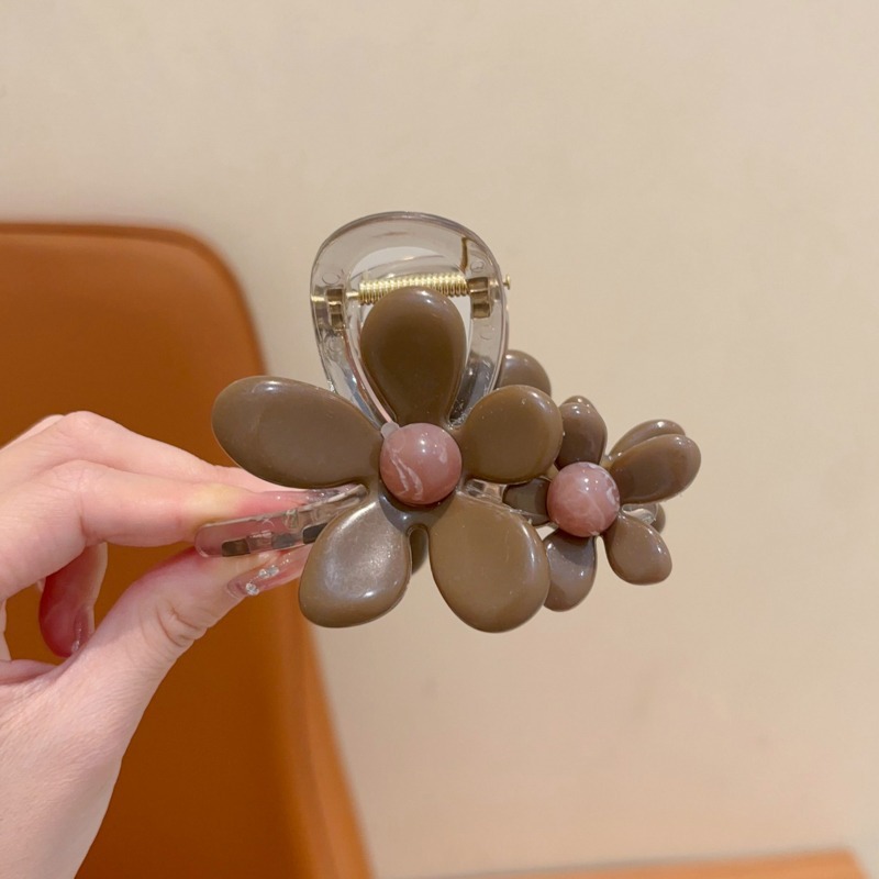 Flores retro para niños un clip de cabello para niñas 2024 nuevo clip de cabello para niñas craneos de pescado para el cabello