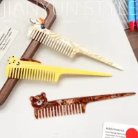 Новая ацетатная расческа для волос с рисунком жирафа, милая модная антистатическая расческа для укладки волос, детская милая расческа