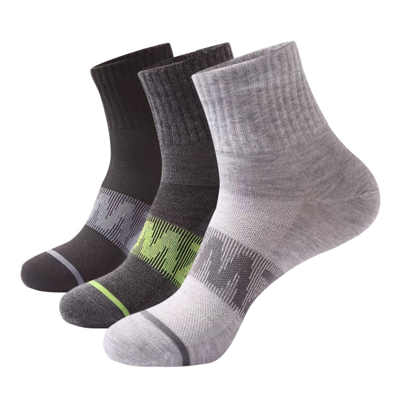 Cross-Border Amazon Sports Running Socks, Autumn Men's and Women's Socks, Breathable Sweat-Absorbent Cotton Socks, Simple and Versatile Mid-Calf Socks