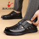 Jibang pipe perforated sandals top layer pure cowhide leather insole leather soft bottom soft surface
