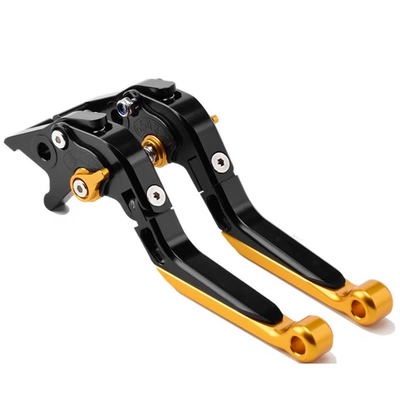 Motorcycle Handle Cover – Brake Clutch Lever Handlebar - black-black-gold