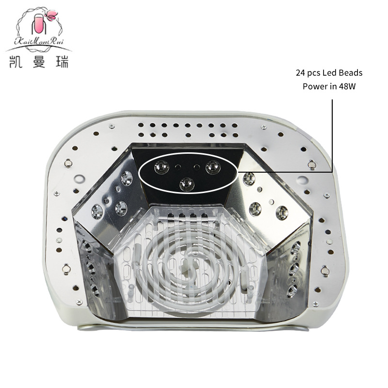 Lámpara de fototerapia para uñas de 48W con tres ajustes, lámpara LED para curado de uñas con doble fuente de luz, lámpara de curado UV, lámpara de fototerapia para uñas para uso transfronterizo.