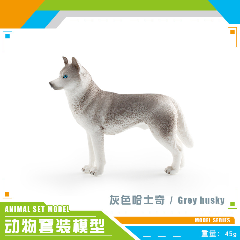 Transfronterizo Amazonas simulación bosque animal gris Lobo Blanco Lobo Negro Lobo Marrón Husky modelo estática decoración juguete