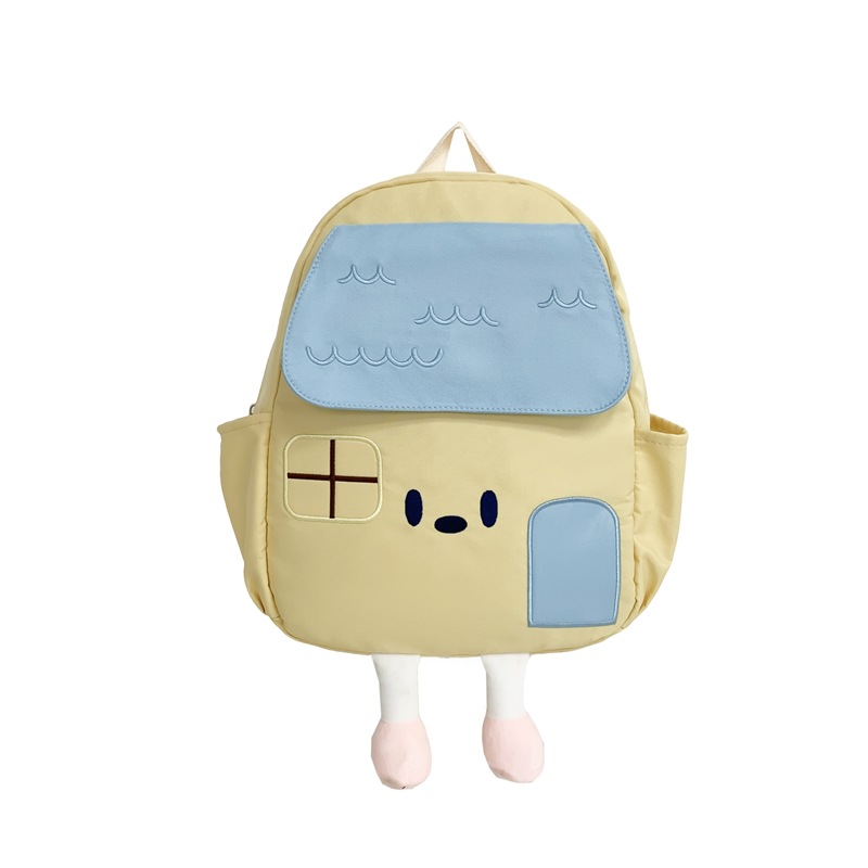 Mochila de dibujos animados para niños y niñas encantadora casa pequeña mochila escolar para estudiantes de jardín de infantes 2024 nuevo comercio exterior mochila infantil