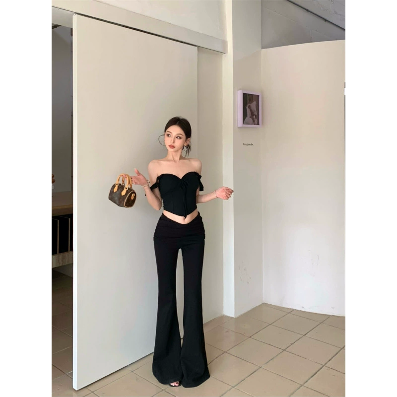 2025 женская одежда Чистая сексуальная горячая девушка тряпка веревка камзол жилет брюки костюм женская одежда