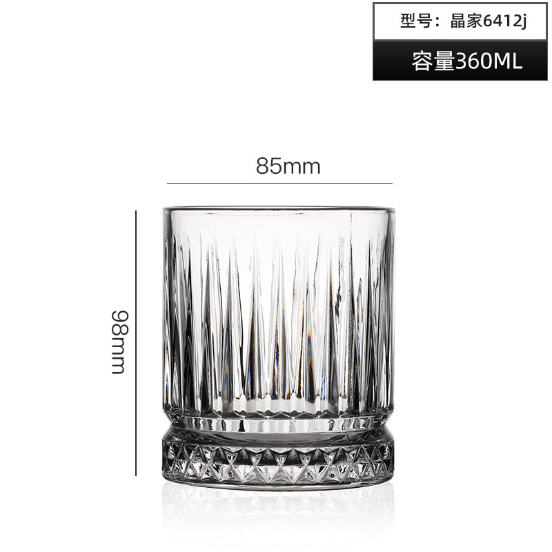 Directo de fábrica creativa tallada copa de vino clásica Copa bebida taza de cerveza engrosada logotipo impreso al por mayor