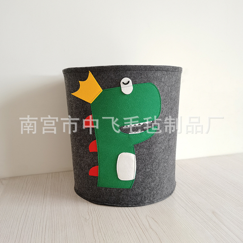 Al por mayor transfronterizo fieltro almacenar una variedad de estilos para soportar cestas de fieltro personalizadas lindas barriles de almacenamiento de animales