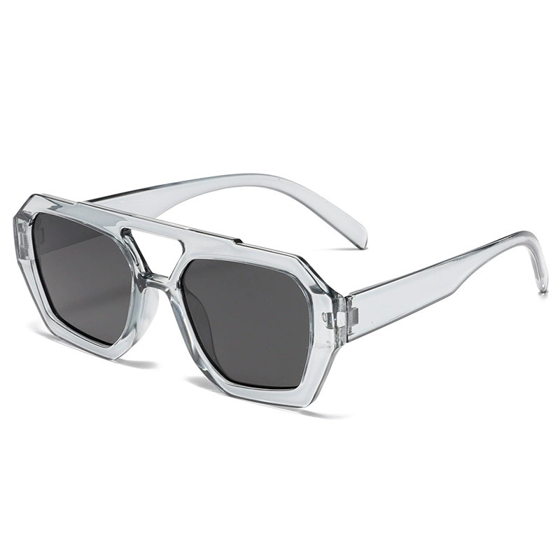 Retro sunglasses, European style, solar-powered trend glasses, oversized geometric frames
