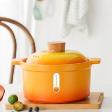 厨夫人家用砂锅耐高温干烧锅防干烧两用陶瓷炖汤砂锅炫彩系列批发