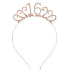 European and American fashion number headband 16th birthday crown crown headband hair accessory birthday party decoration