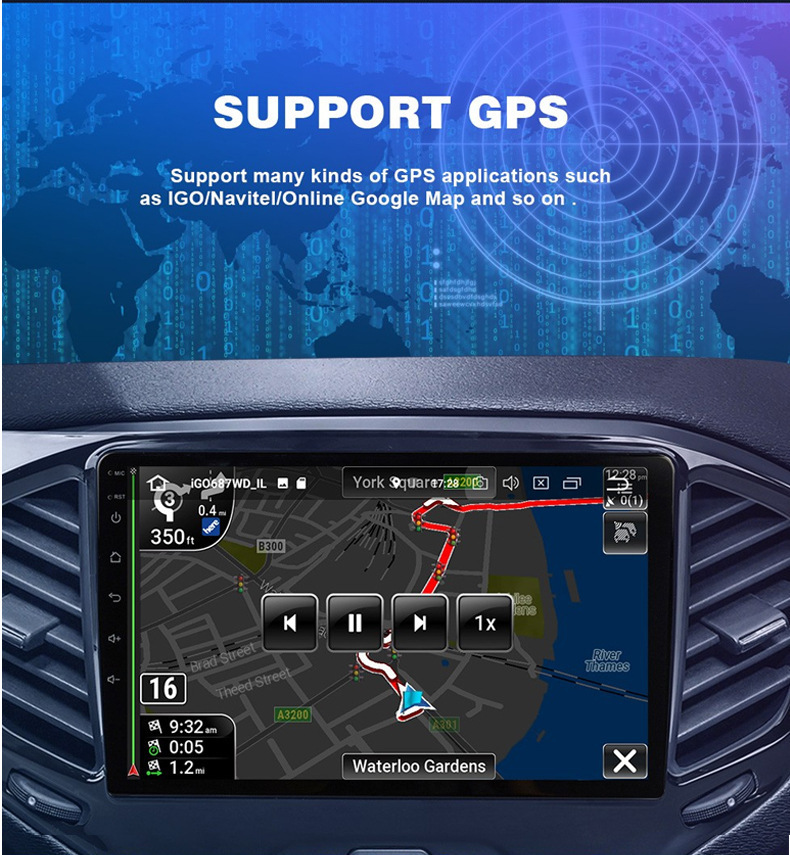 Suitable for 2010-2023 Toyota Land Cruiser Without Dvd, 2010-2023 Modified New Model 10inch Navigation