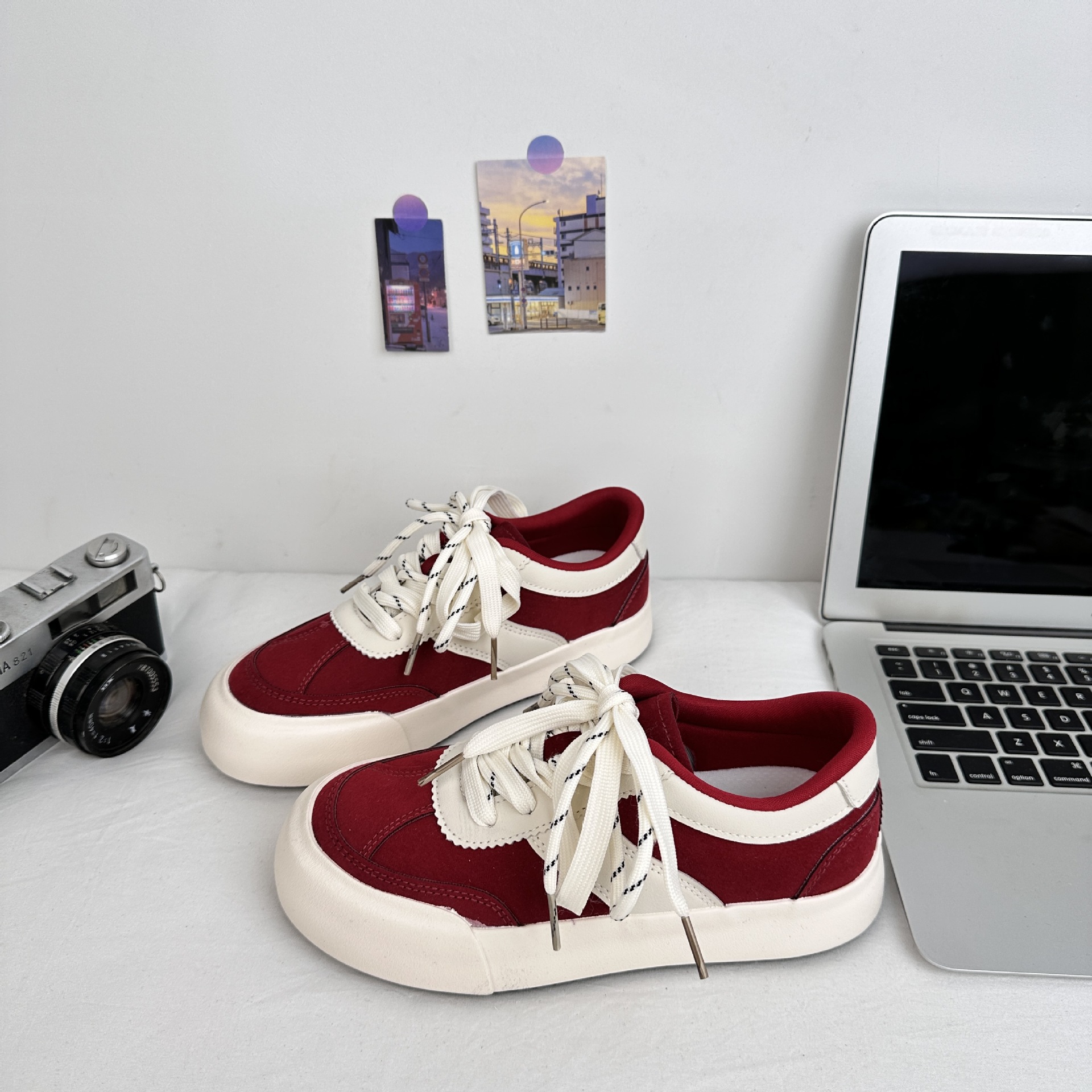 2025 arroz crema nuevo casual versátil zapatos blancos para estudiantes zapatos casuales cómodos zapatos deportivos 6607