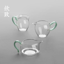 饮致日式耐热玻璃公道杯茶滤一体加厚功分茶器茶漏大容量公杯透明