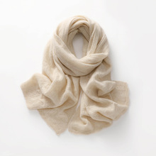 纯色山羊绒女围巾镂空针织保暖披肩围脖两用时尚长款外搭秋冬新款