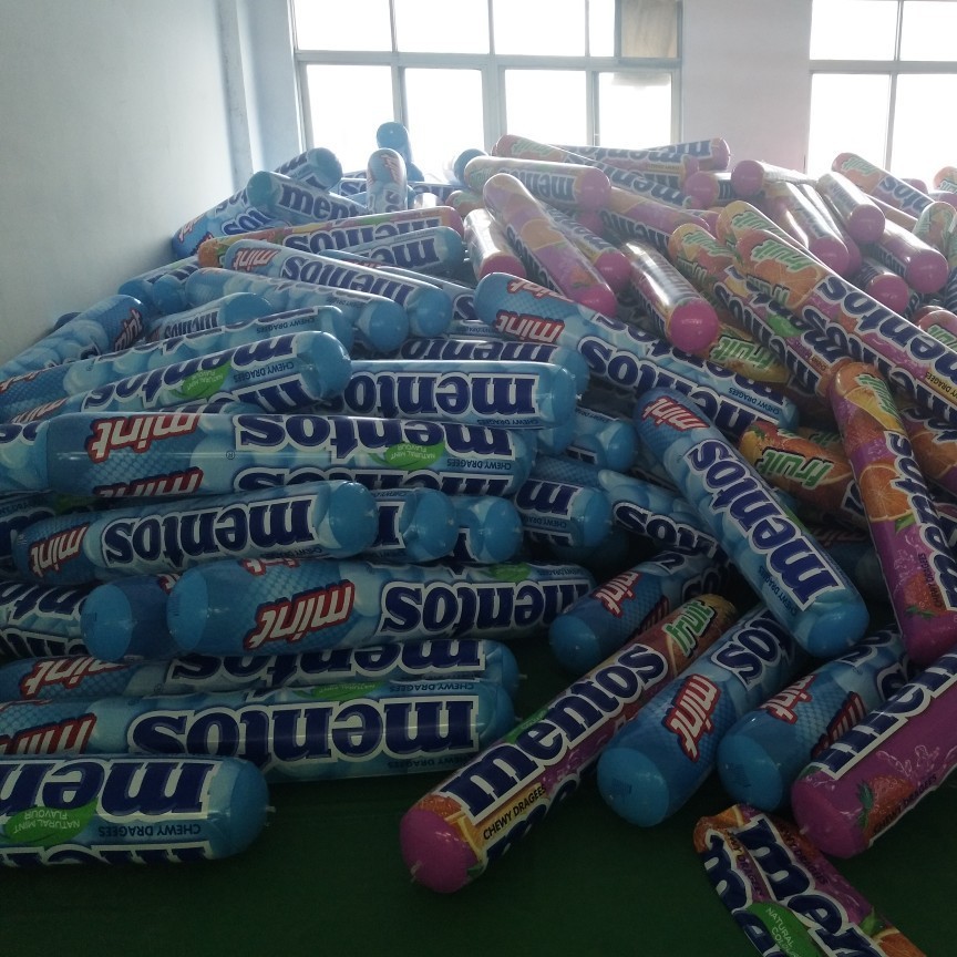 批发加工广告满板丝印棒子 彩色PVC充气柱子气模 吹气长条棒子