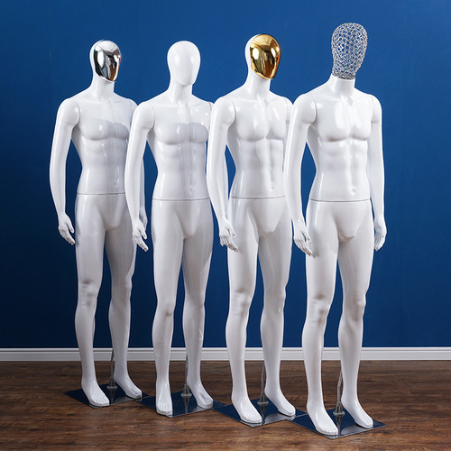 Mannequin display rack for clothing store, full-body white artificial mannequin, wholesale clothing window, painted prop
