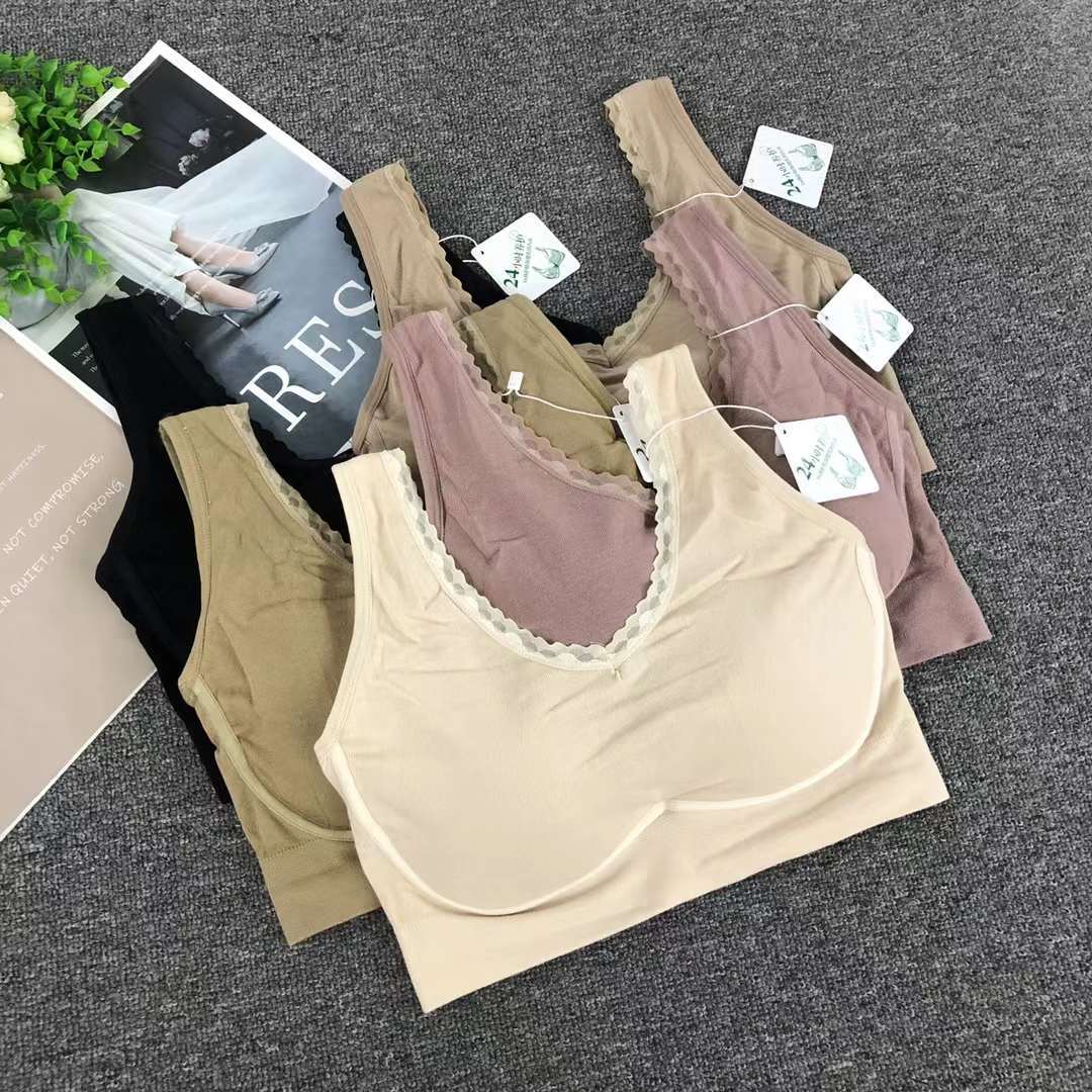 Nueva inconsútil alto elástico belleza de alta calidad las mujeres chaleco inalámbrico yoga sujetador ropa interior deportiva al por mayor