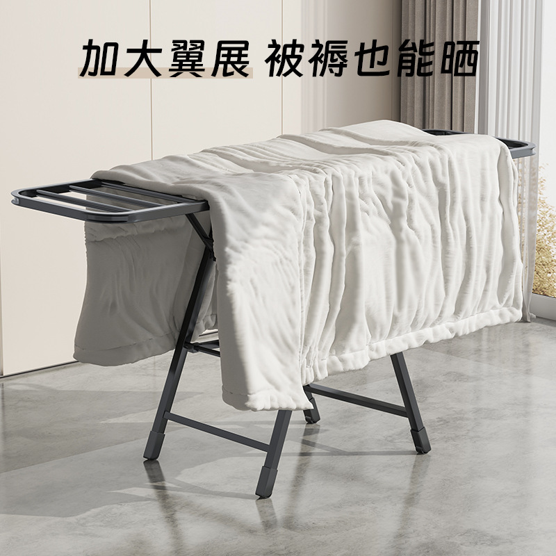 Hoja de piso percha de secado de ropa para dormitorio balcón percha de secado de ropa para bebés interior plegable telescópico percha de ropa