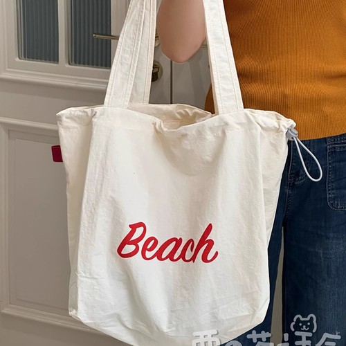 2025 New Canvas Bag Travel Shoulder Daily Japanese Ins Student School Commute Tote Bag with Large Capacity