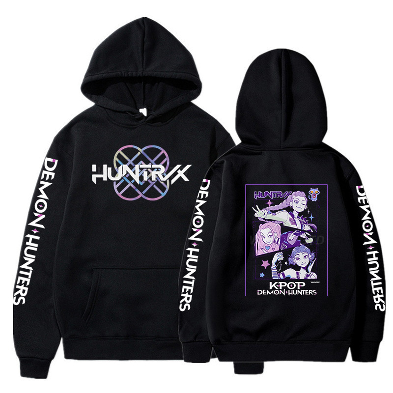 Amazon Demon Hunters KPop Demon Hunters カジュアル フリース スウェットシャツ 秋冬 ルーズ パーカー 男女兼用|undefined
