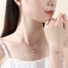 Genuine small design necklace, cute brand chain for key bag , universal zirconium, pendant, Korean style
