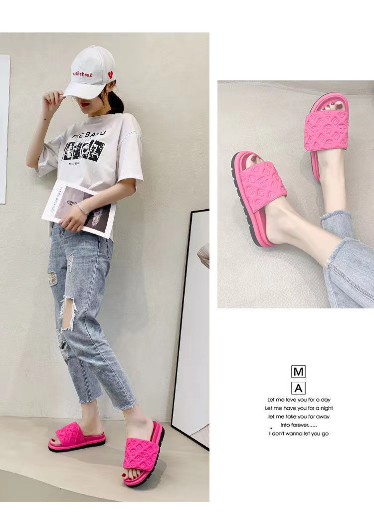 Women's Platform Sandals With Printed Velcro Summer Design_voghion.com