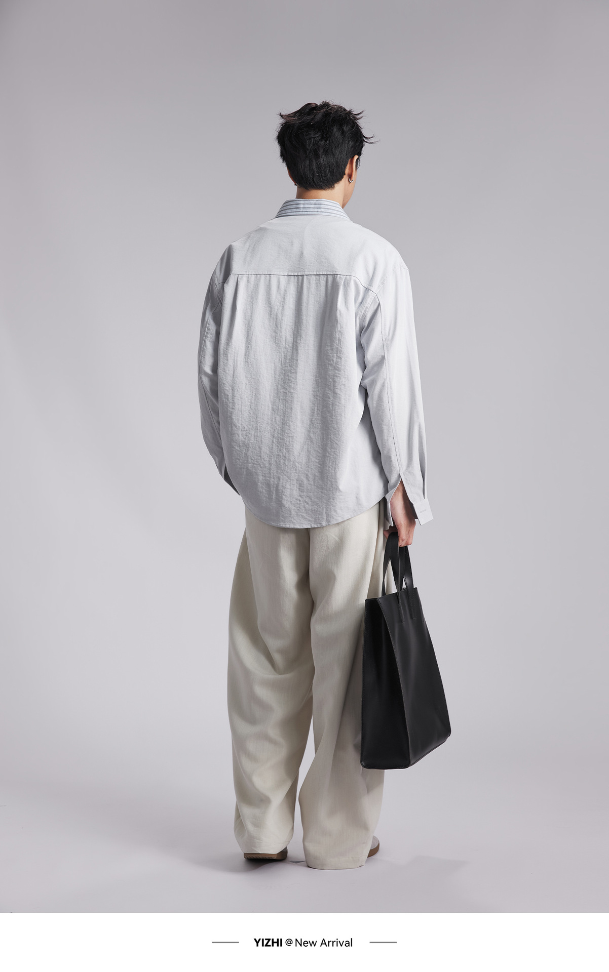 Áo chống nắng nam dáng rộng phối vải cotton phong cách lịch lãm — Xanh navy chi tiết 17