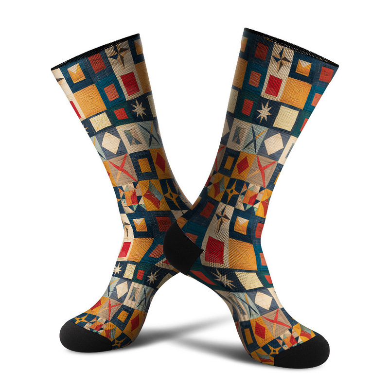 360 Seamless Digital Printing 3D Digital Printing Trendy Socks Colorful Geometric Pattern Stylish Fashion Stockings 360 Seamless Digital Printing 3D Digital Printing Trendy Socks Colorful Geometric Pattern Stylish Fashion Stockings