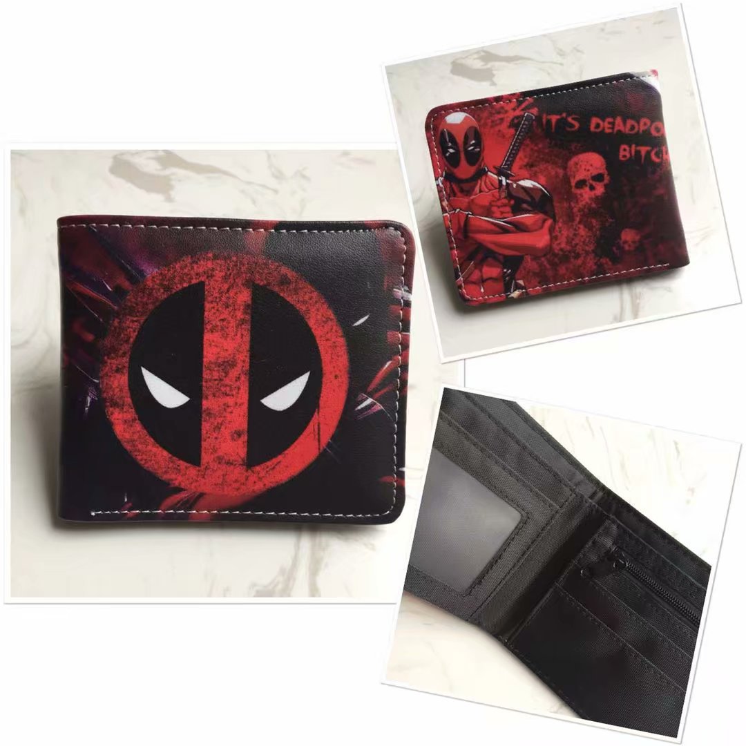 Deadpool deadpool cartera corta Marvel Avengers superhéroe pu cambio cartera