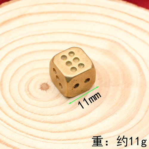 Personalized pure copper dice for bars and nightclubs, practical brass round dice accessories, crafts transfer gifts