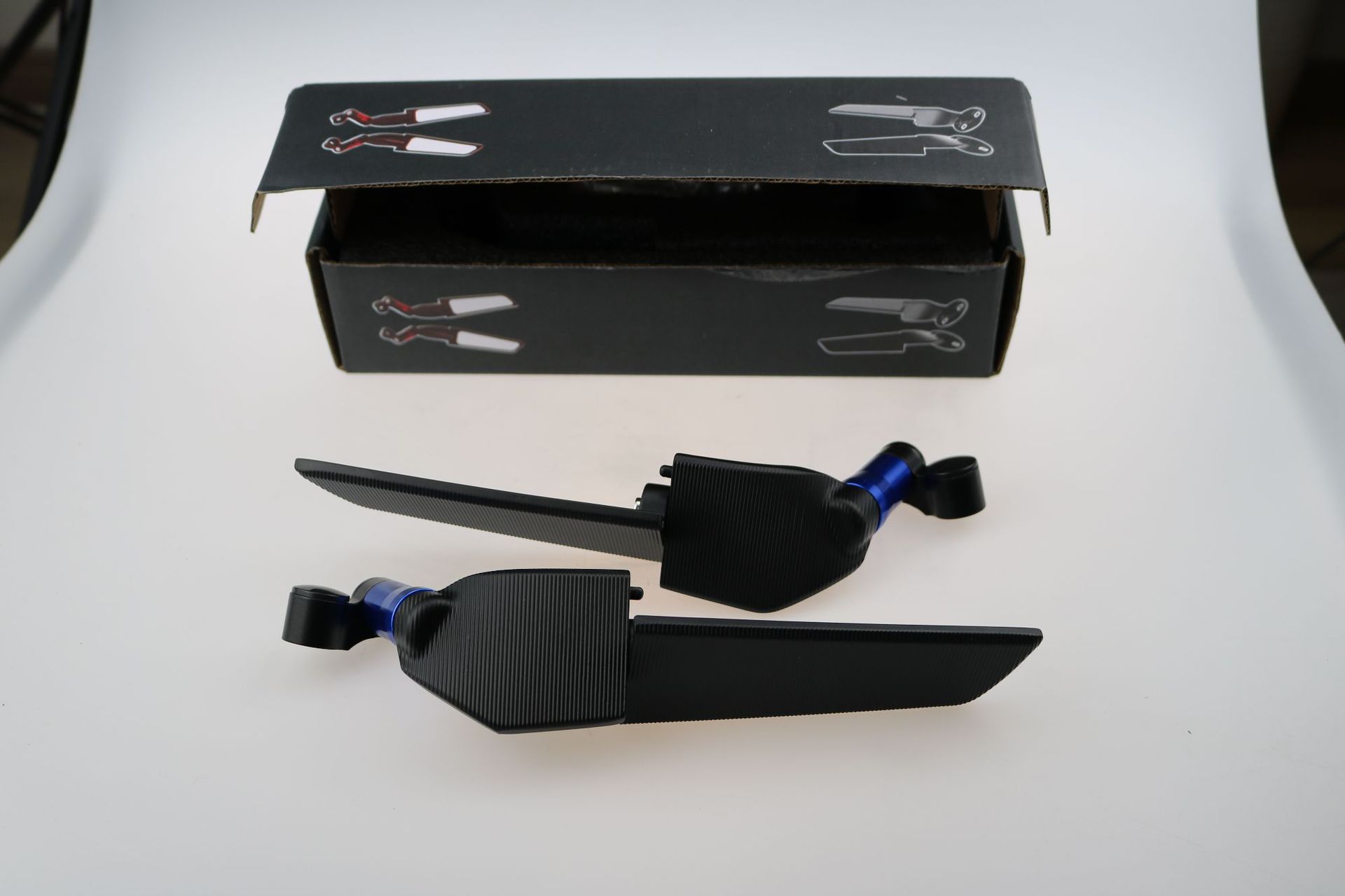 Suitable for Motorcycle Electric Vehicle Scooter Street Car Modified Blade Competitive Wind Wing Rearview Mirror Reflector Wholesale