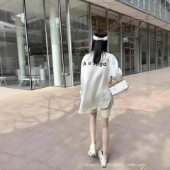 原版开发！25新款白色大字母印花宽松休闲衬衫男女同款显瘦遮肉