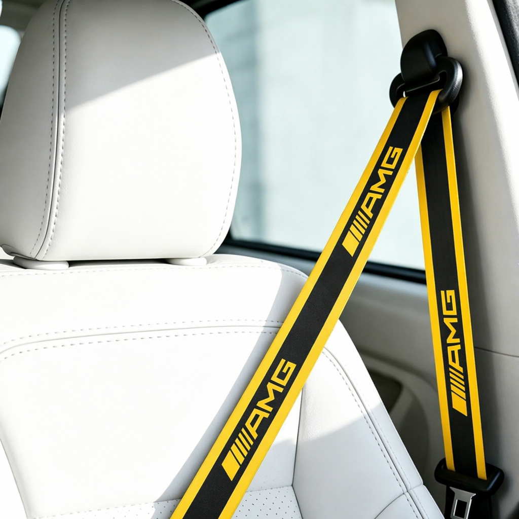 JDM universal car seatbelt with logo, high-quality nylon seatbelt suitable for most cars, supports drop shipping