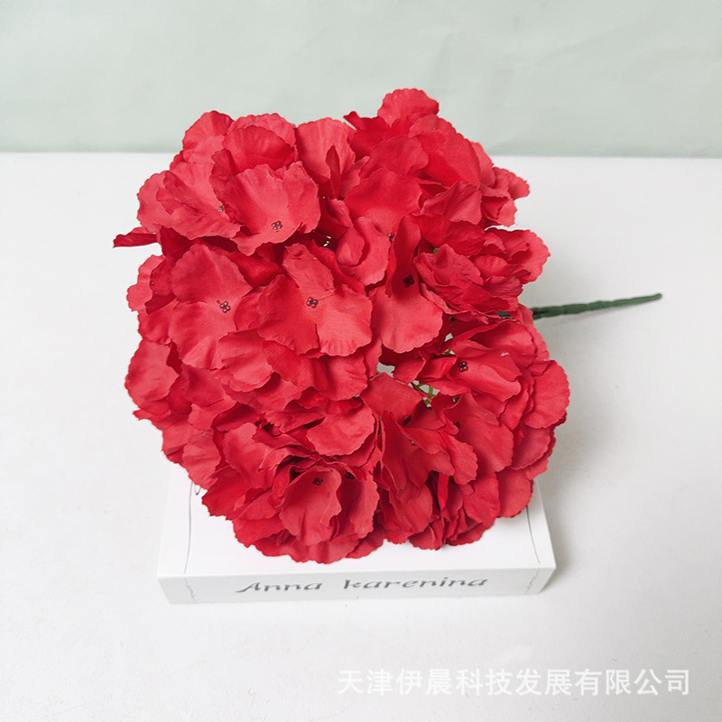 수국 5단 135개 - 빨간색