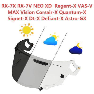Dəbilqə (Kaska) aksesuarları Vision Full-Face Helmet Lens - rx7x-transparent-darker-black