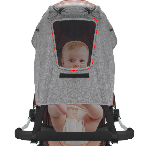 High-View Dual-Direction Baby Stroller Sunshade Accessory, Blackout Sun Protection UV Sunscreen Rain Canopy, Universal Best Seller