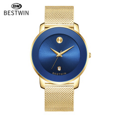 超薄簡約經典男士手錶學生博士通BESTWIN防水石英跨境163網帶