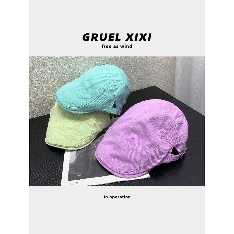 Qadın üçün retro beret və kepka, yaz-yay nazik model