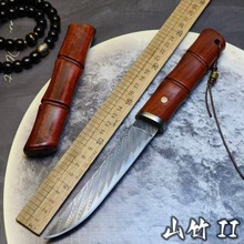 沙铁木竹节三合钢高硬度锋利水果刀武士高端收藏车载便携日式小刀