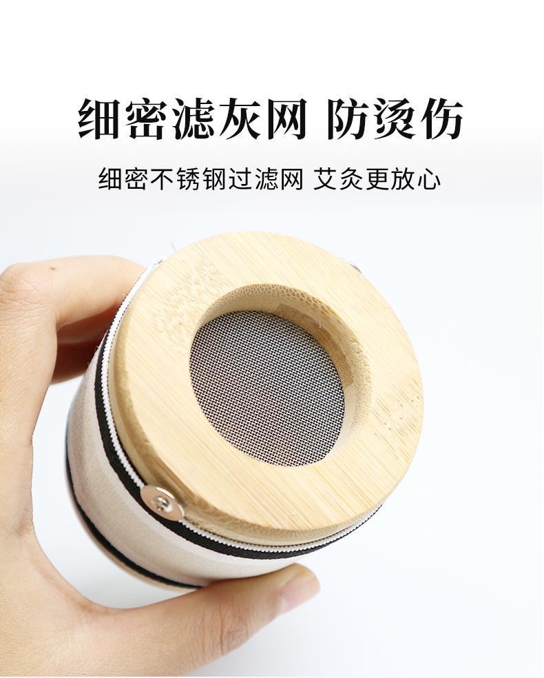 Bamboo Moxibustion Box Portable Single Hole Moxa Burner for Waist and Abdomen Warming key features