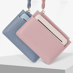 Card wallet Korean new ins trend small fresh young multi-functional colorful dual-use coin purse card bag
