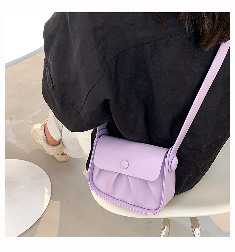 Wholesale Solid Color Shoulder Crossbody Saddle Bag Nihaojewelry display picture 129