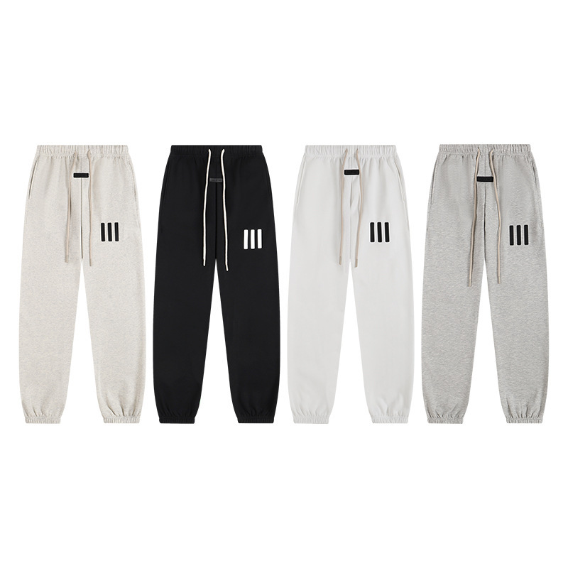 Fog Multi-Line Essentials Flocked 1977 Pants High Street Loose Casual Sports Autumn and Winter Leggings Sweatpants for Men