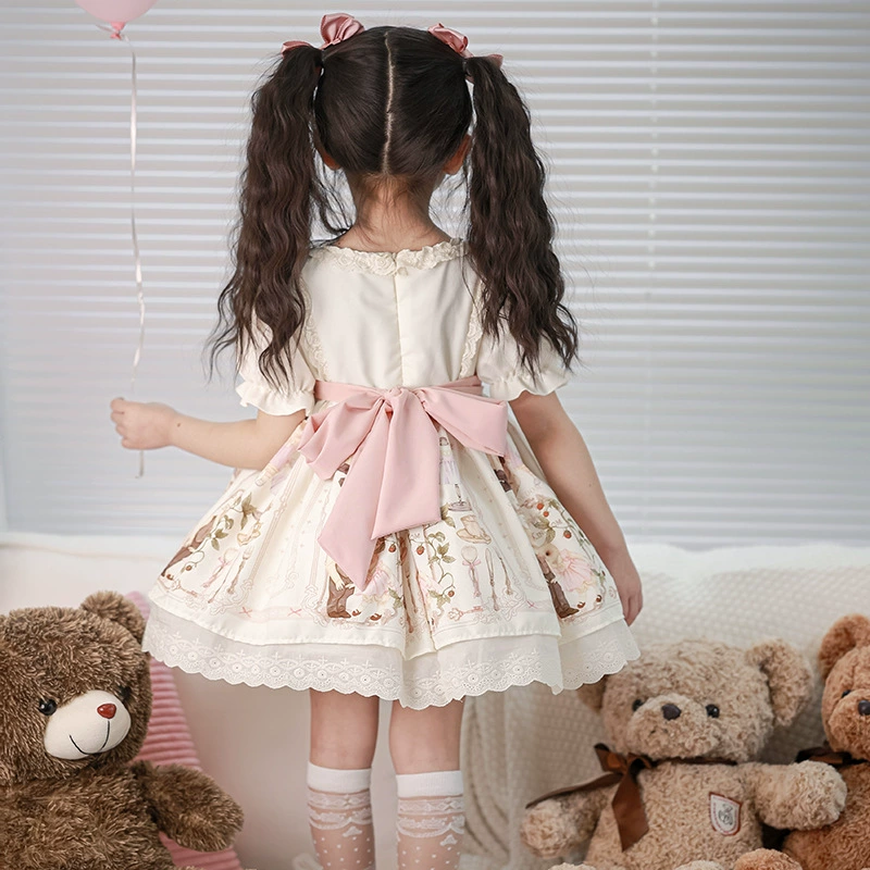 Весенний наряд маленькой принцессы, юбка для девочки, платье, стильLolita, западный стиль