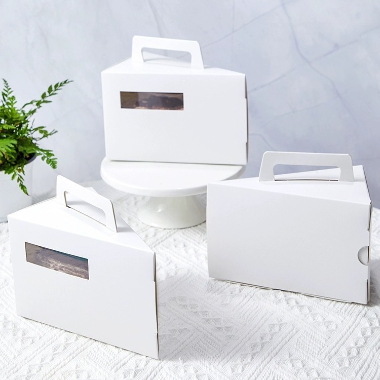 慕斯三角切片西点蛋糕切块纸盒下午茶甜品打包盒子三明治包装盒