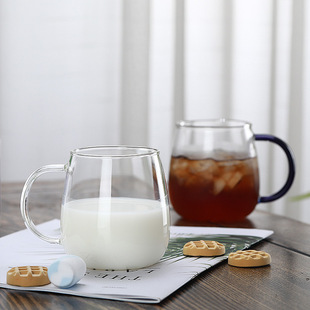Glass Water Cup, Simple Mushroom Cup, Fashionable Heat-Resistant Glass Cup, Tea Cup, Juice Cup, Milk Cup, Coffee Cup Mug
