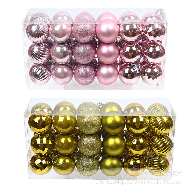 Fabricante de adornos navideños al por mayor transfronterizos, bolas de Navidad, gorros navideños, adornos colgantes de plástico, bolas colgantes, decoraciones para árboles de Navidad, 4CM36, forma especial brillante image 5